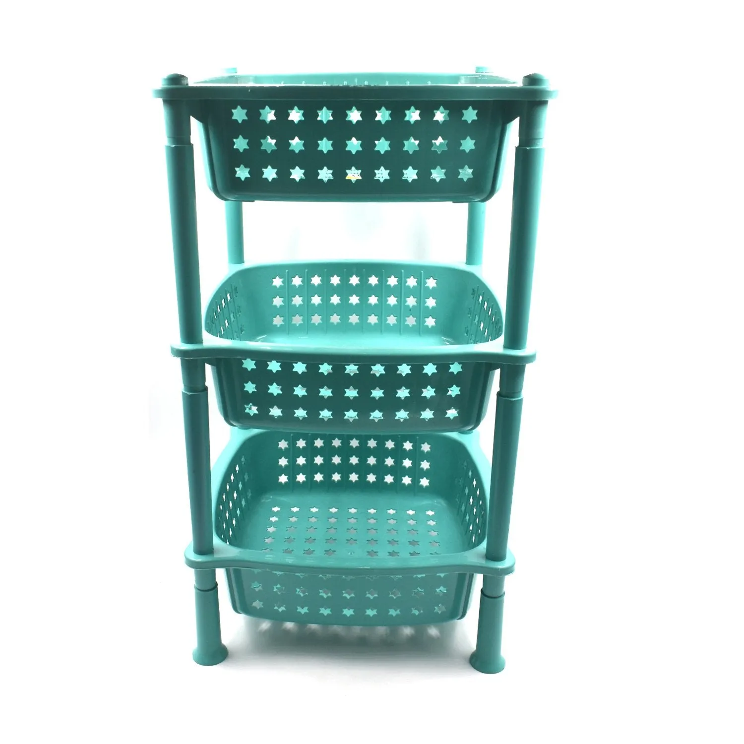 2588 3 layer round Kitchen Trolley Basket