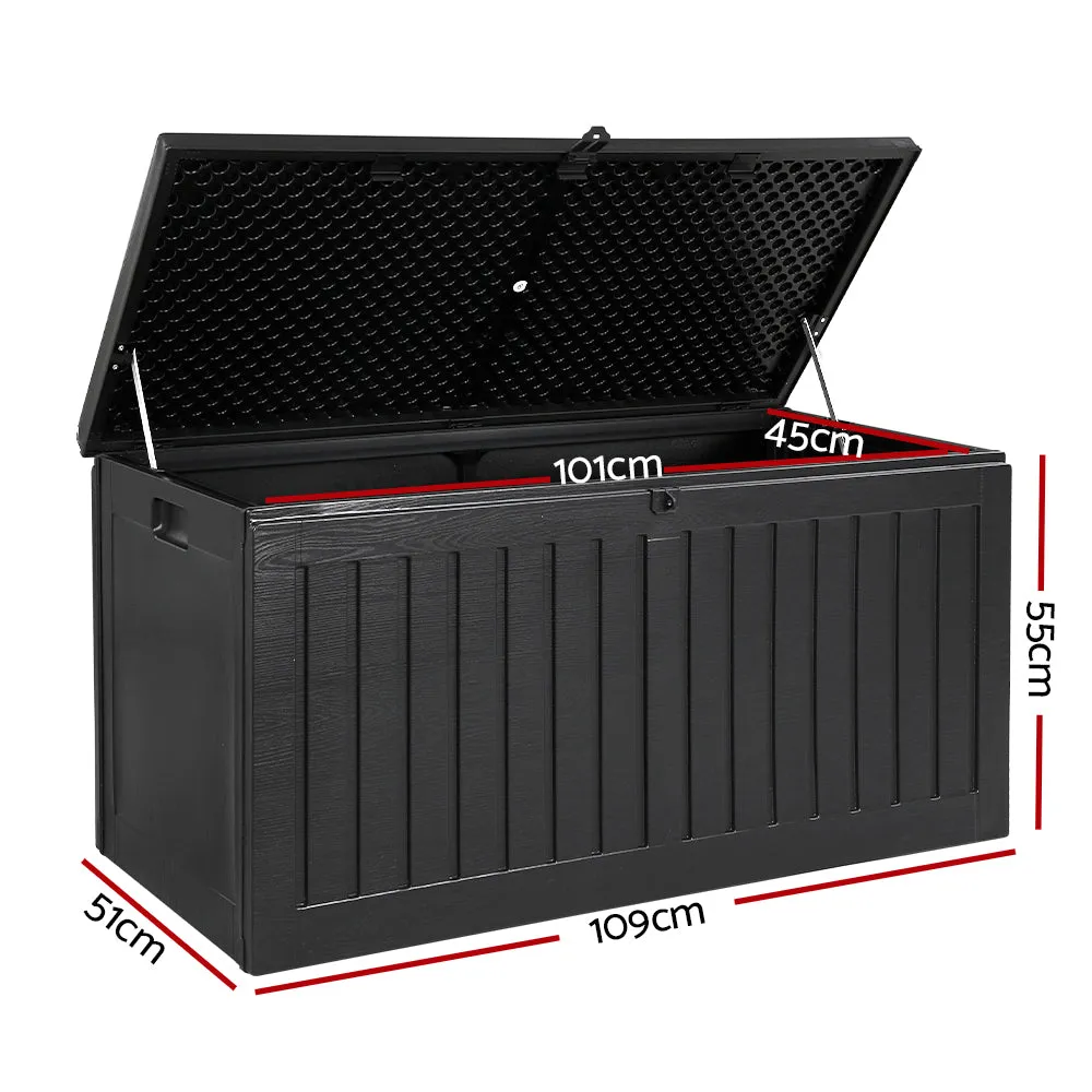 270L Weatherproof Storage Box & Bench, Lockable – Gardeon