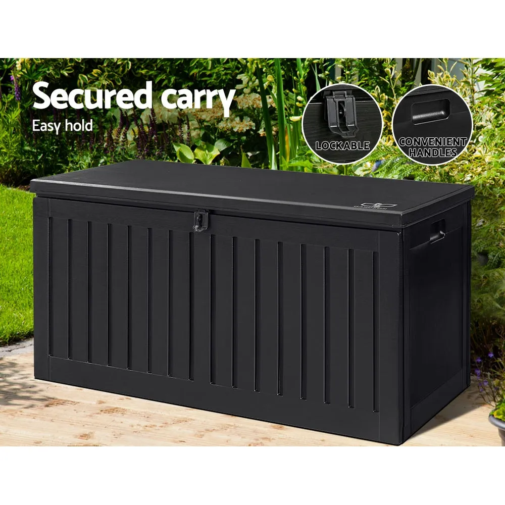 270L Weatherproof Storage Box & Bench, Lockable – Gardeon