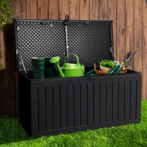 270L Weatherproof Storage Box & Bench, Lockable – Gardeon