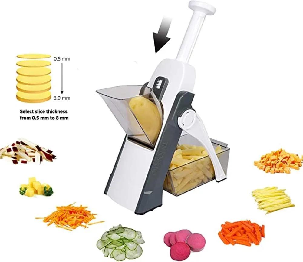 2801 MULTI FUNCTIONAL TIME SAVING ADJUSTABLE HAND PRESS VEGETABLES CHOPPERÂ