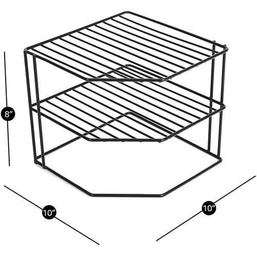 3-Tier Kitchen Storage Corner Rack, Shelf Rack for Plates