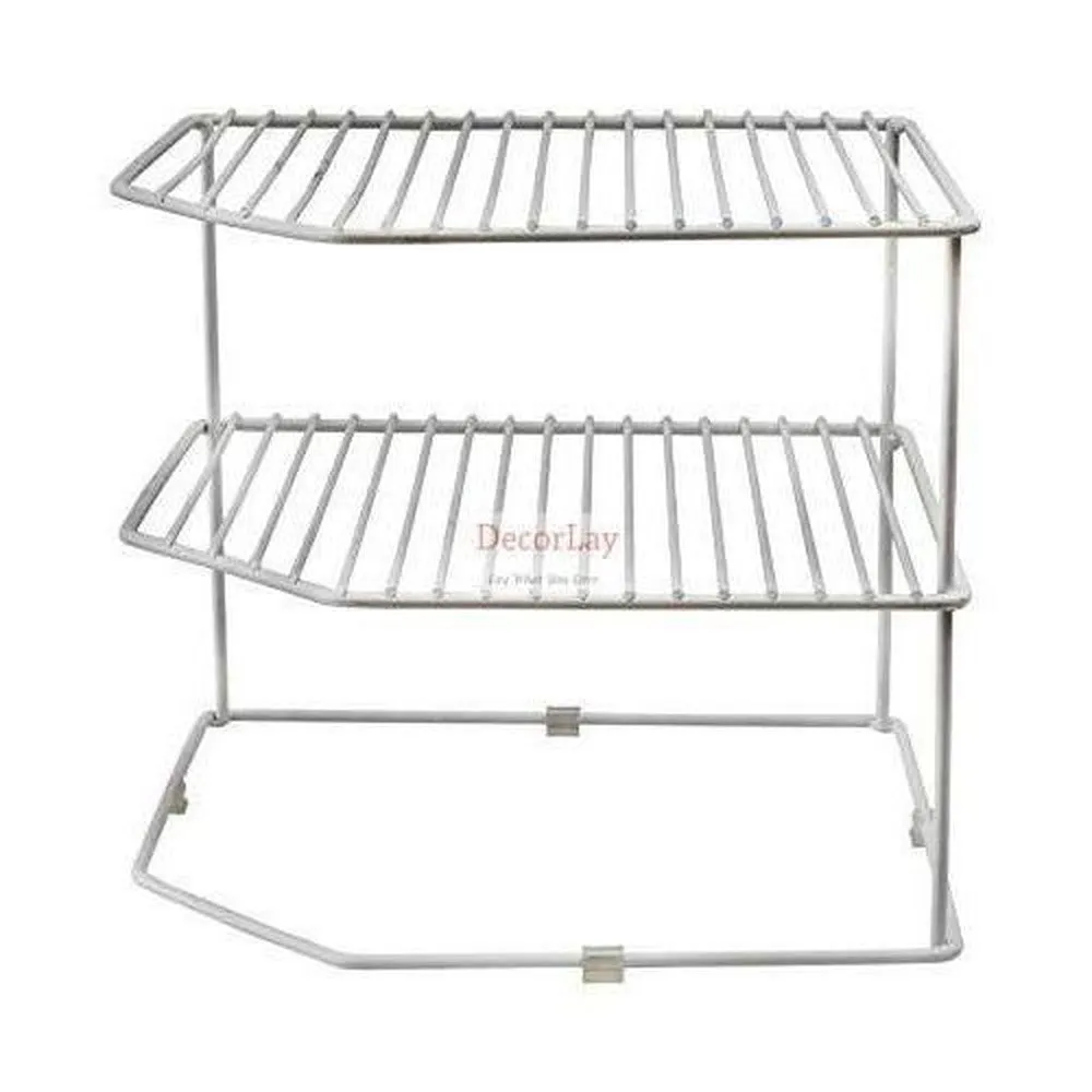 3-Tier Kitchen Storage Corner Rack, Shelf Rack for Plates