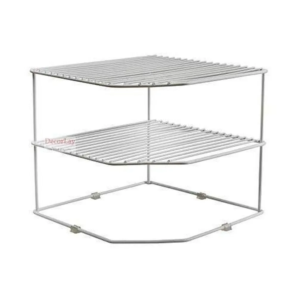 3-Tier Kitchen Storage Corner Rack, Shelf Rack for Plates