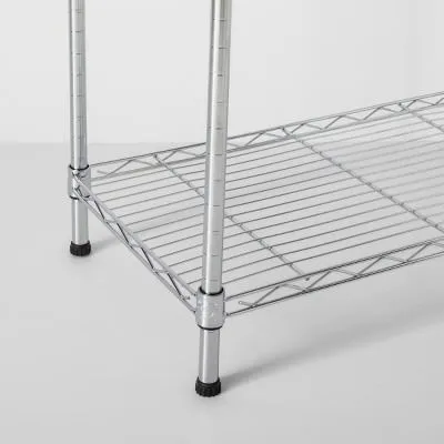 3 Tier Wide Wire Shelf Chrome