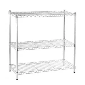 3 Tier Wide Wire Shelf Chrome