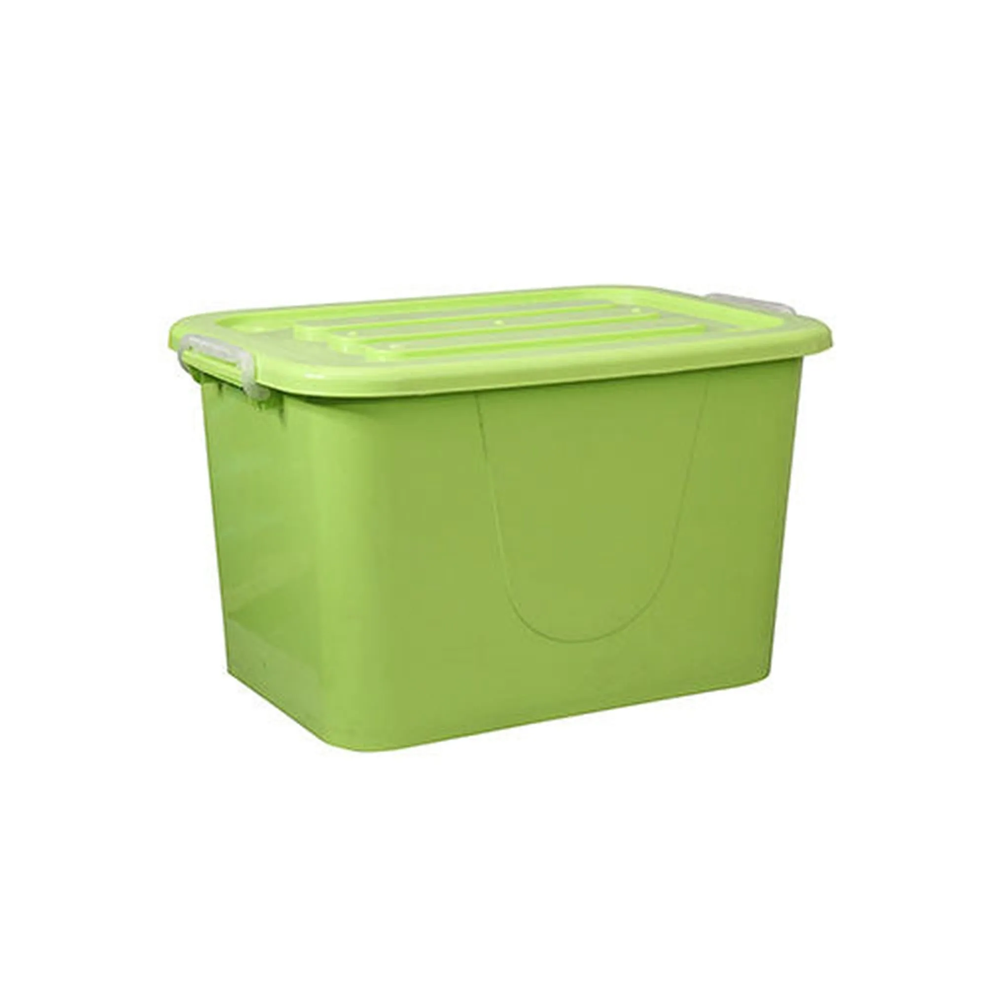 45L Storage Utility Container Box Clip Lock Lid & Wheels Nu Ware