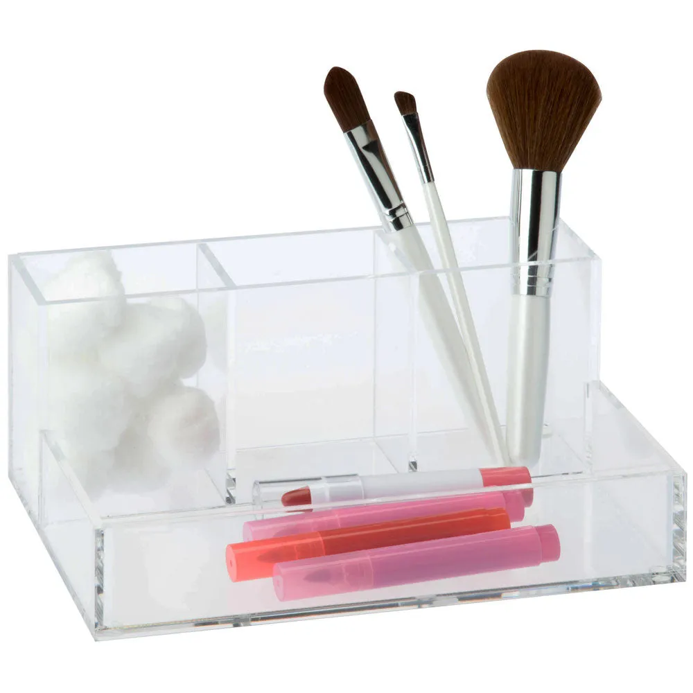 Acrylic Four Compartment Cosmetic Organizer