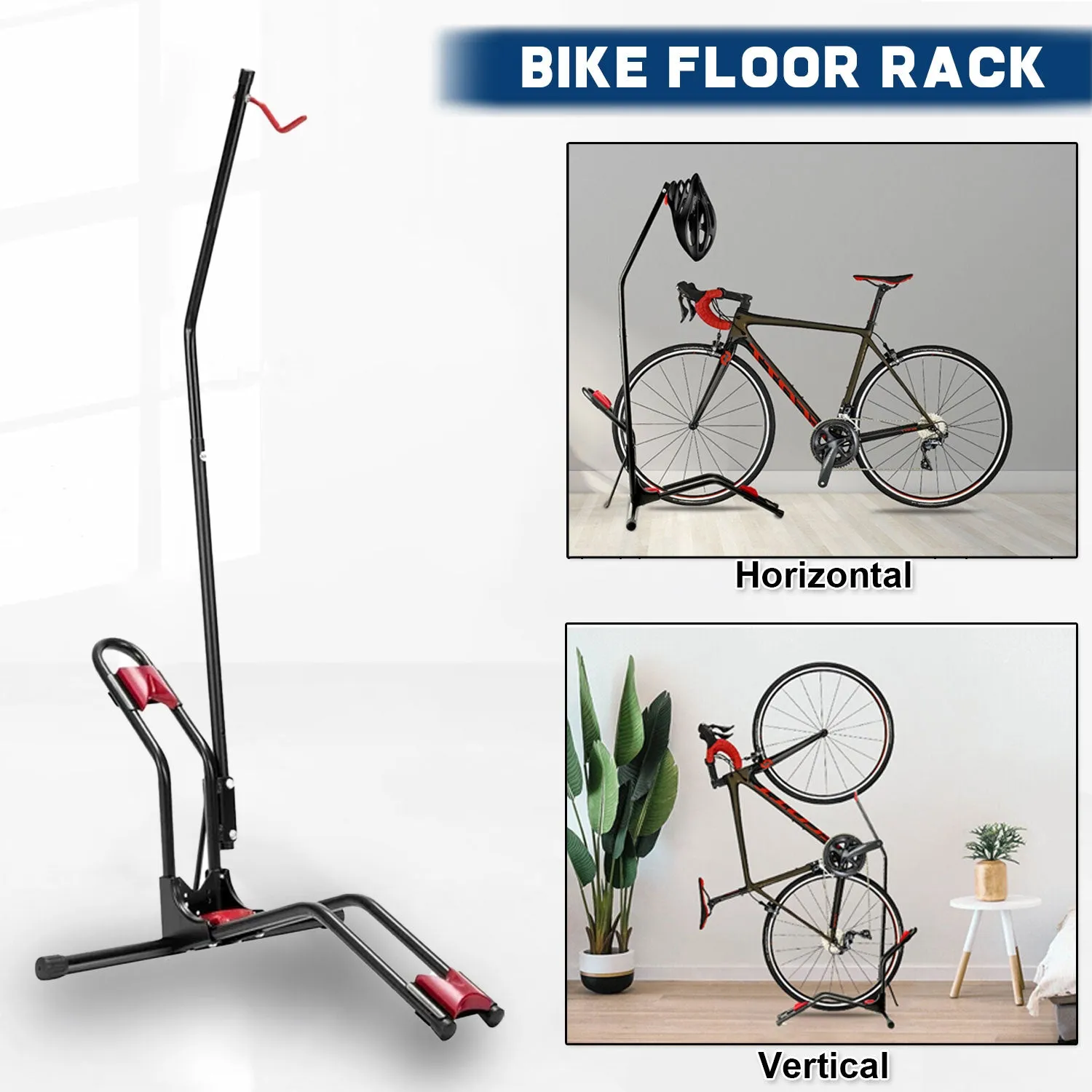 Adjustable Vertical Bike Rack Display Storage Bicycle Floor Stand Parking Indoor Garage