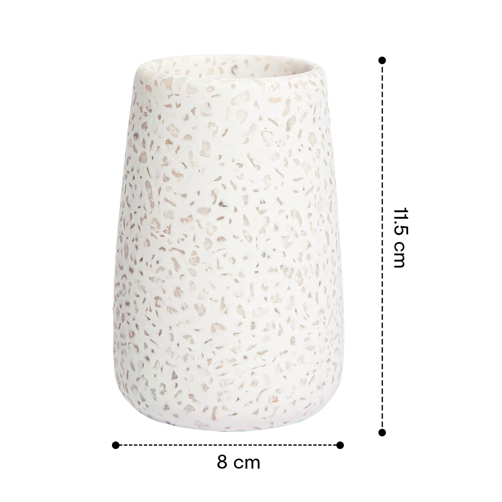 Anko Terrazzo Tumbler | Stylish and Durable Soap Dispenser Set | Terrazzo Tray - 8x11.5cm