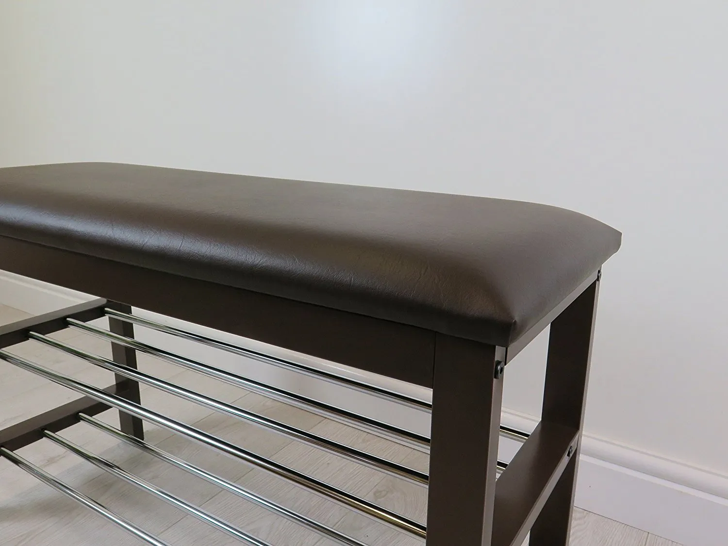 Aspect 3-Tier Shoe Rack & Bench-Brown