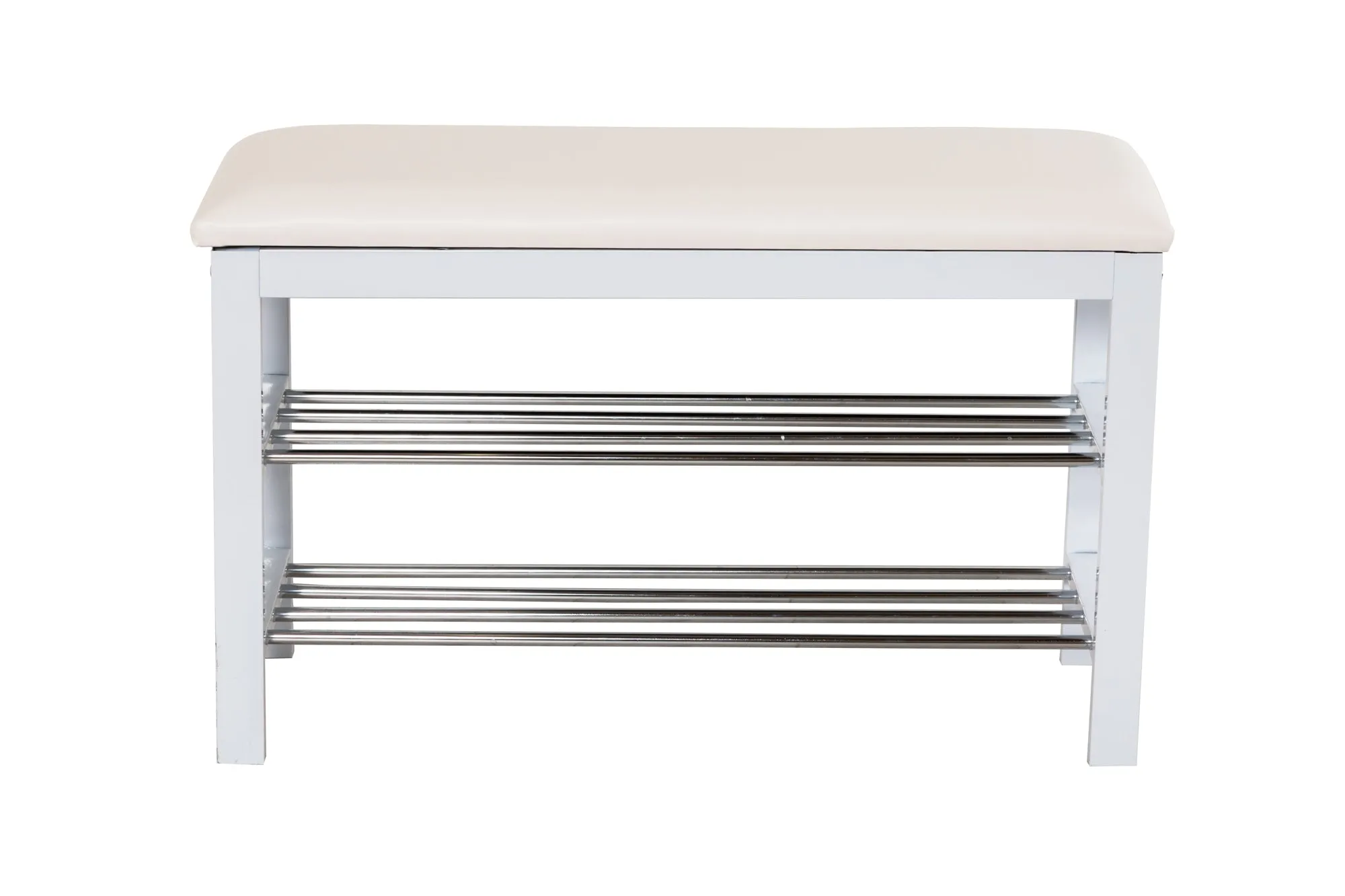 Aspect 3-Tier Shoe Rack & Bench-White