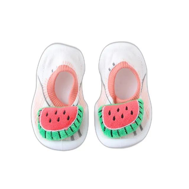 Baby Doll Sock Shoes - Pink Watermelon