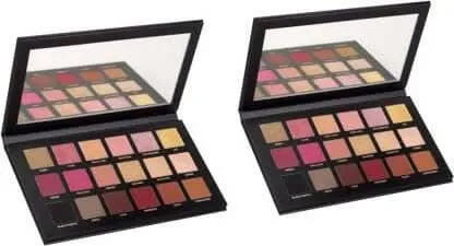 Bingeable High Pigmentation 18 Colors Rose Remastered Eye Shadow Palette (Pack of 2) (Multicolor)