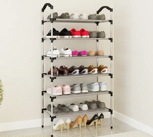 Canvas standing shoe rack shoes