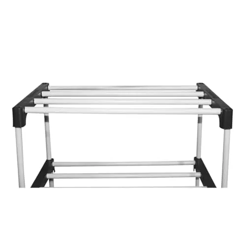 Confiado shoe rack form home Metal pipes multipurpose rack (With Wheels Rack, 2 layer)