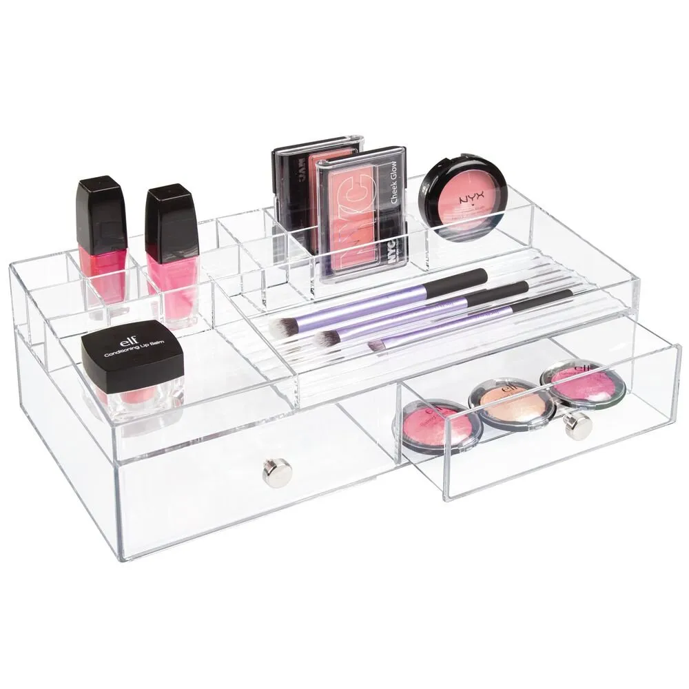 Drawers Cosmetic Organizer - 2 Drawer Clear