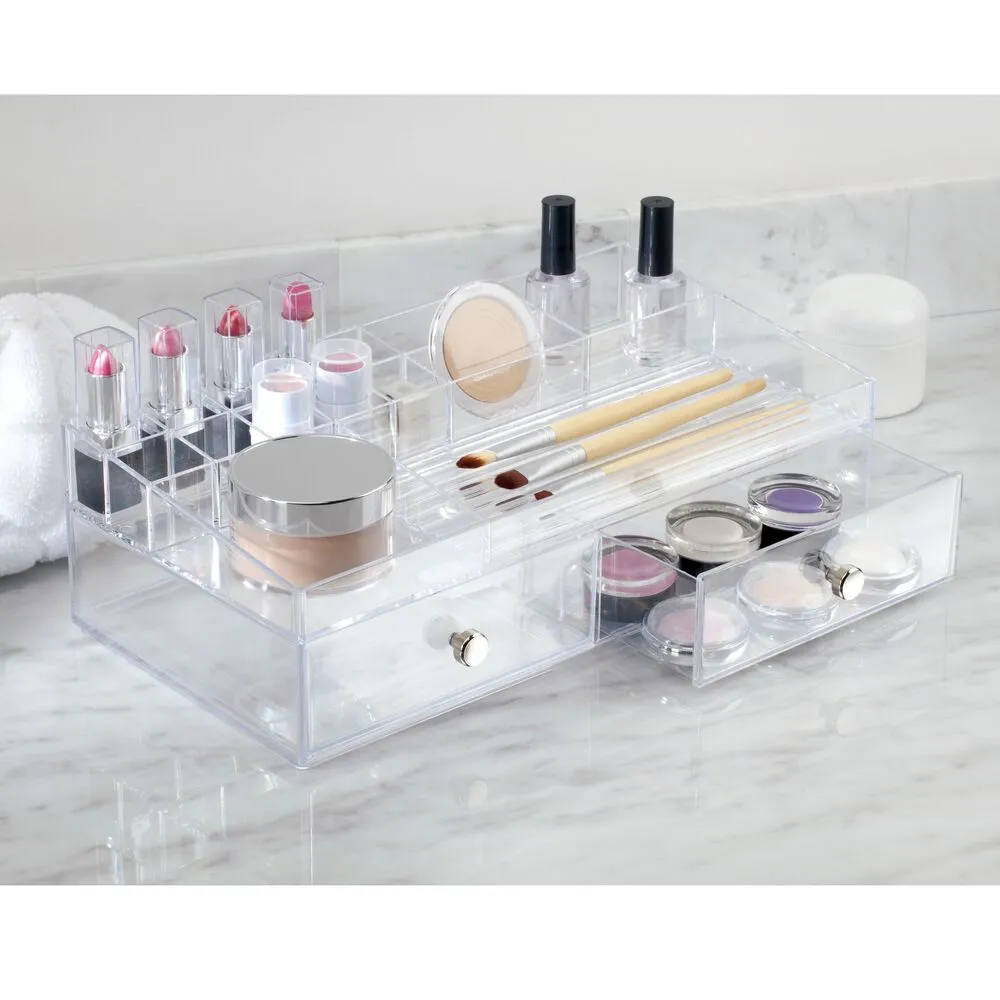 Drawers Cosmetic Organizer - 2 Drawer Clear