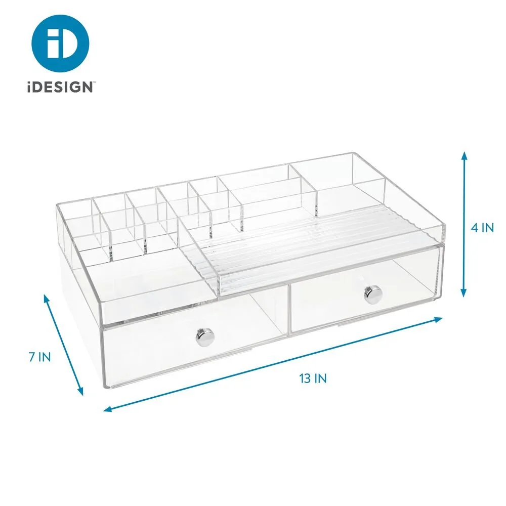 Drawers Cosmetic Organizer - 2 Drawer Clear