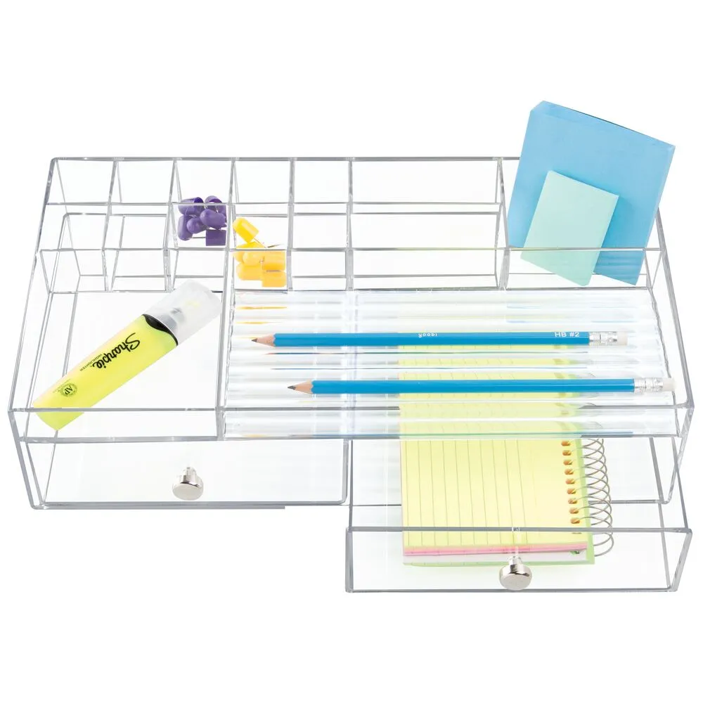 Drawers Cosmetic Organizer - 2 Drawer Clear