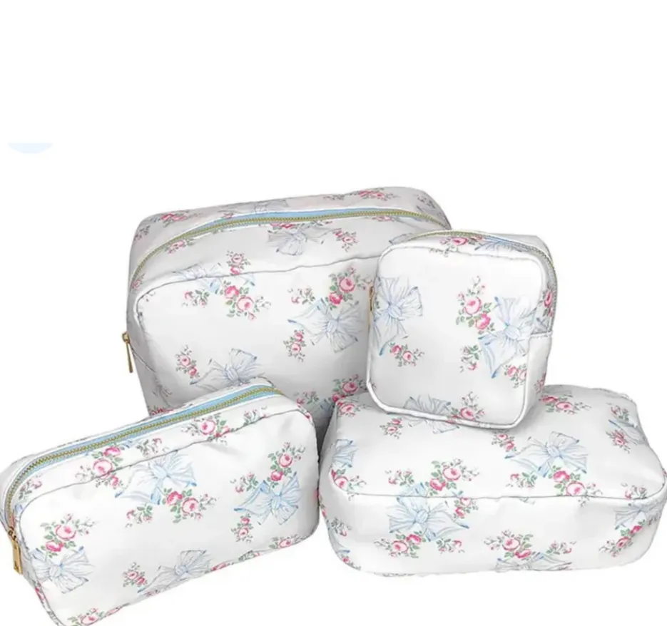 Floral nylon Makeup Pouches