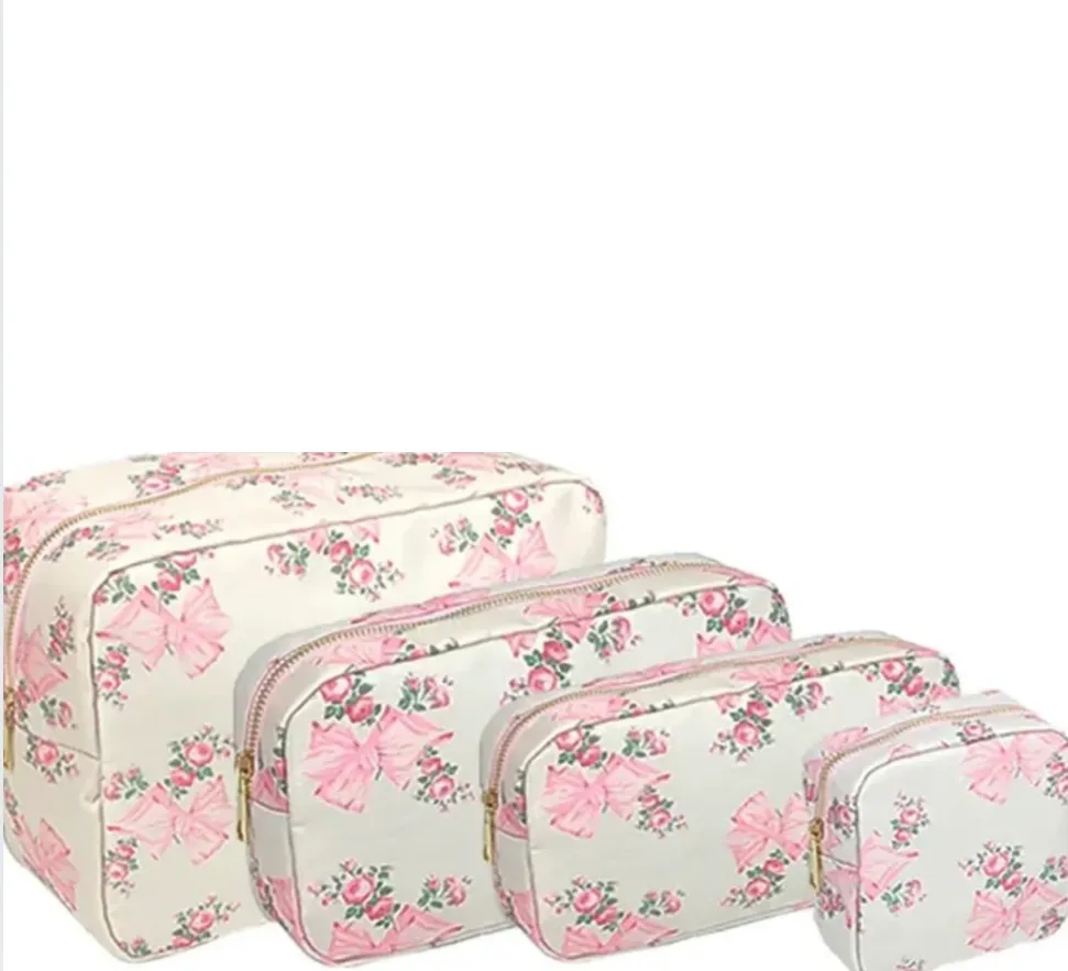 Floral nylon Makeup Pouches