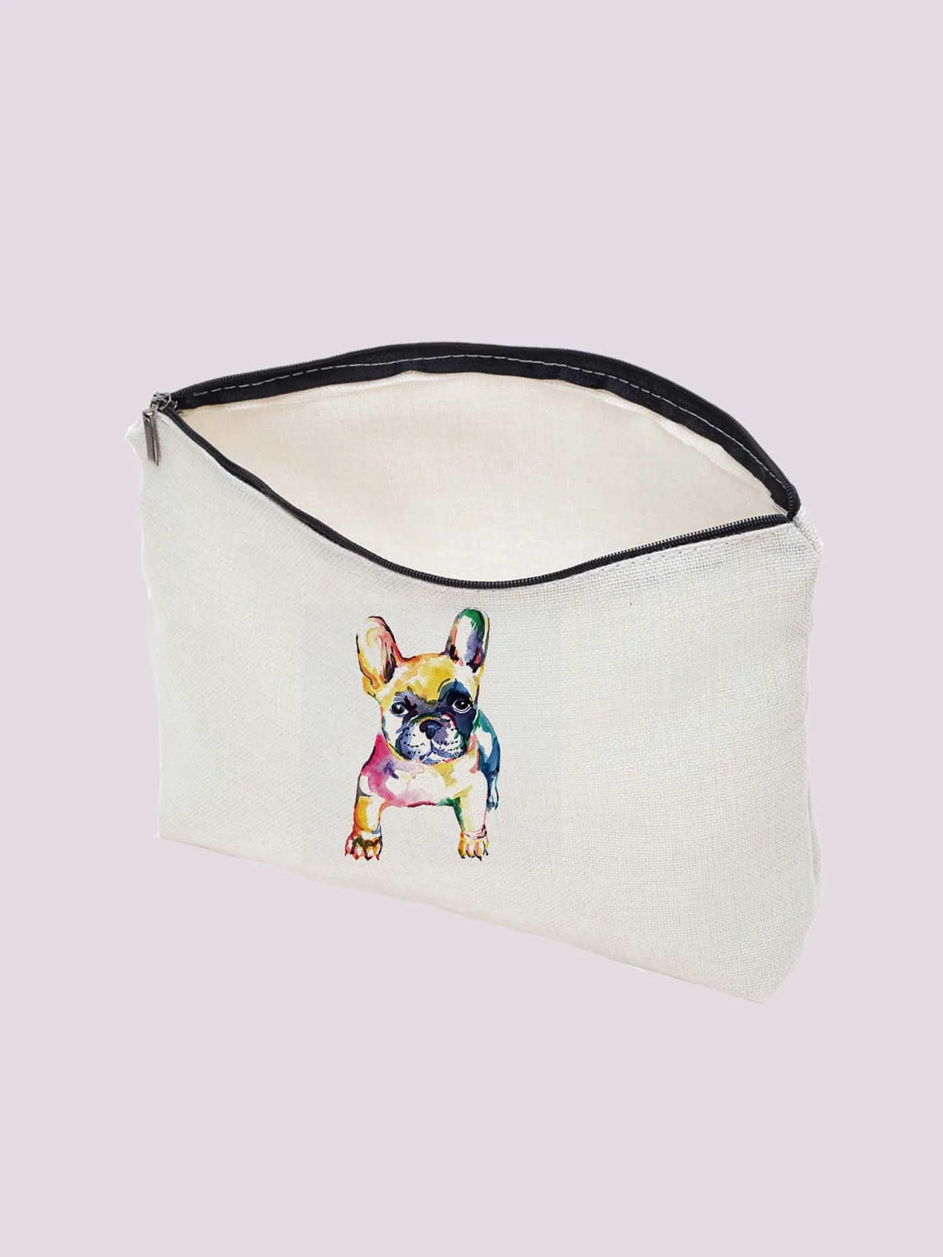 French Dog Pattern Makeup Bag Makeup Bag Cosmetic Organizer Toiletries Bag