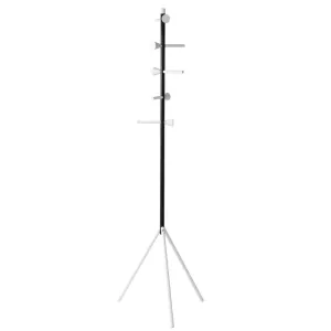 hiden 70.4" 5-Hook Metal Coat Rack, Black/White