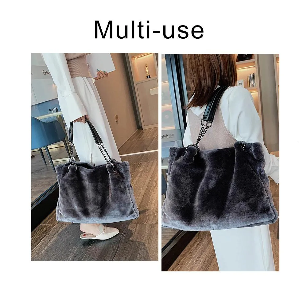 Large Capacity Plush Shoulder Bag