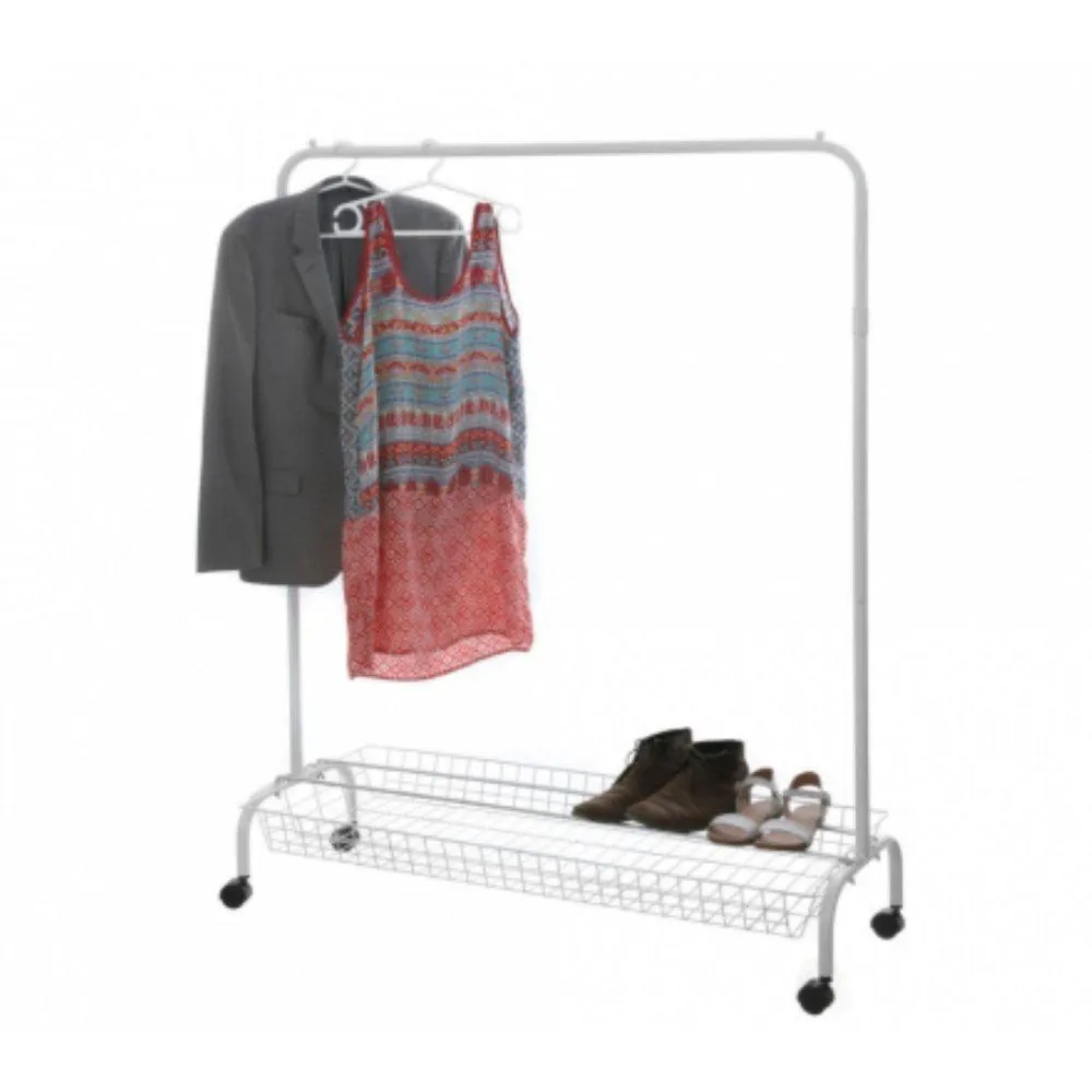 Large Clothes Rack Basket White