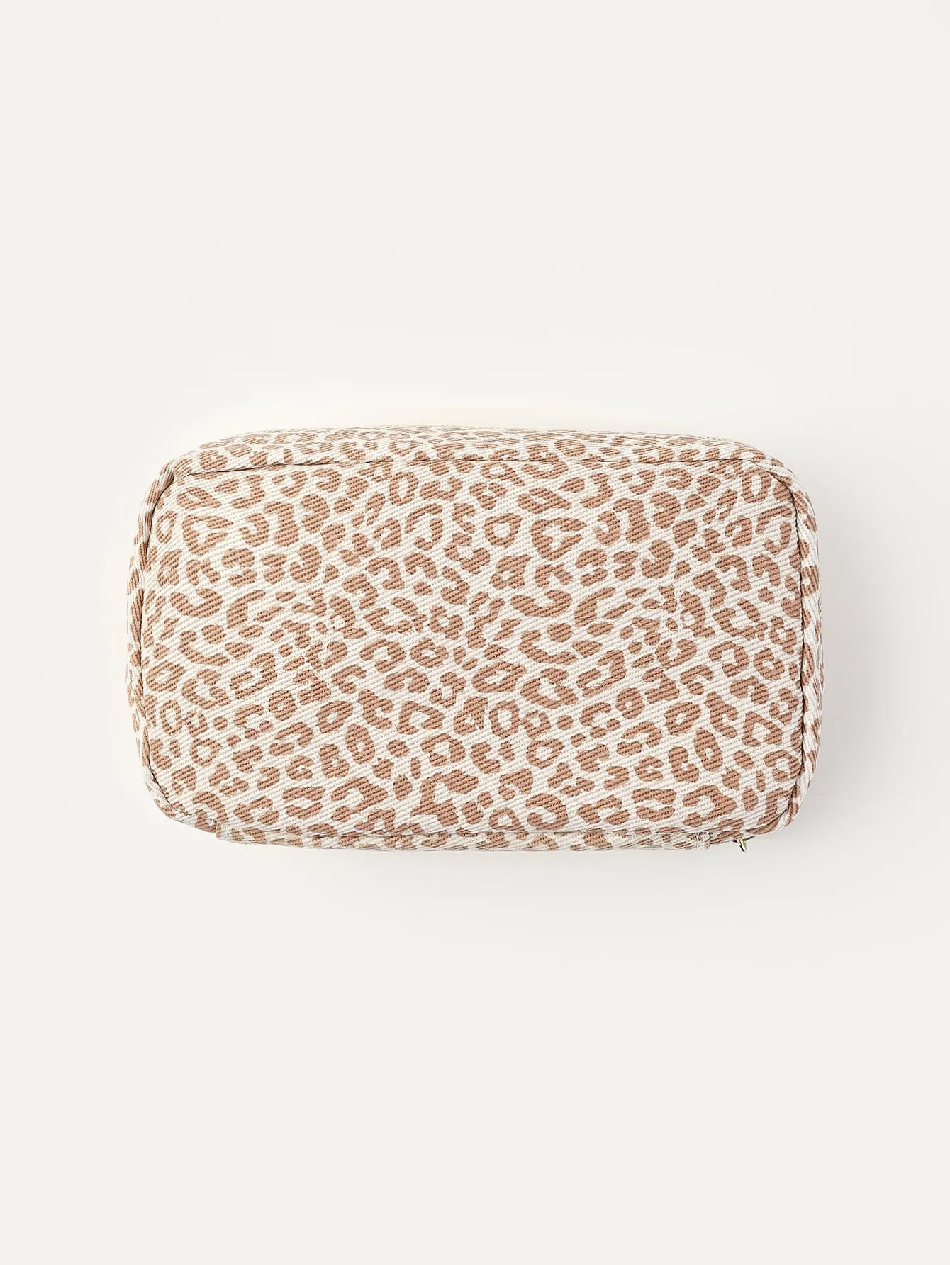 Leopard Print Square Makeup Bag Cosmetic Organizer Toiletries Bag Makeup