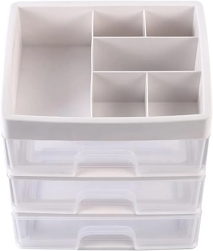 Makeup Organizer - Cosmetic Display Cases | 3 Drawers