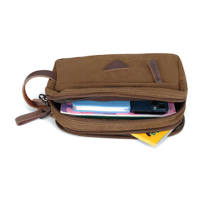 Multifunctional Toiletry & Travel Organizer Bag - Canvas Makeup Bag