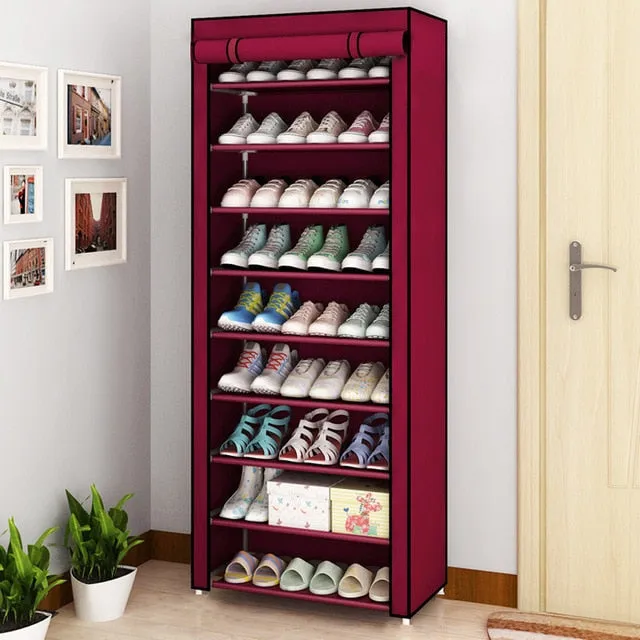 Multilayer Shoe Rack Detachable Dustproof Nonwoven Fabric Shoe Cabinet Home Standing Space-saving Stand Holder Shoes Organizer