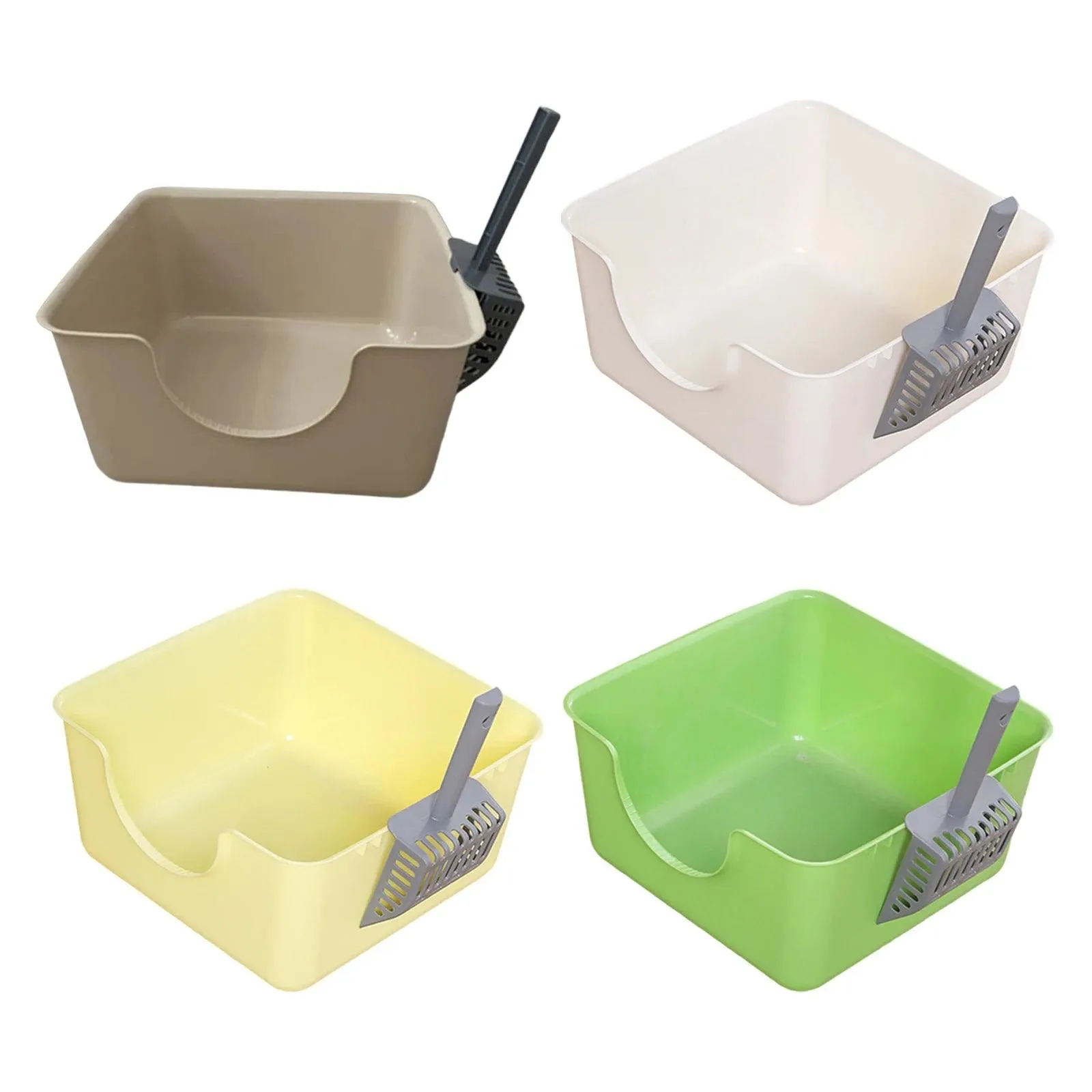 Open Top Anti-Splashing Pet Litter Tray Box