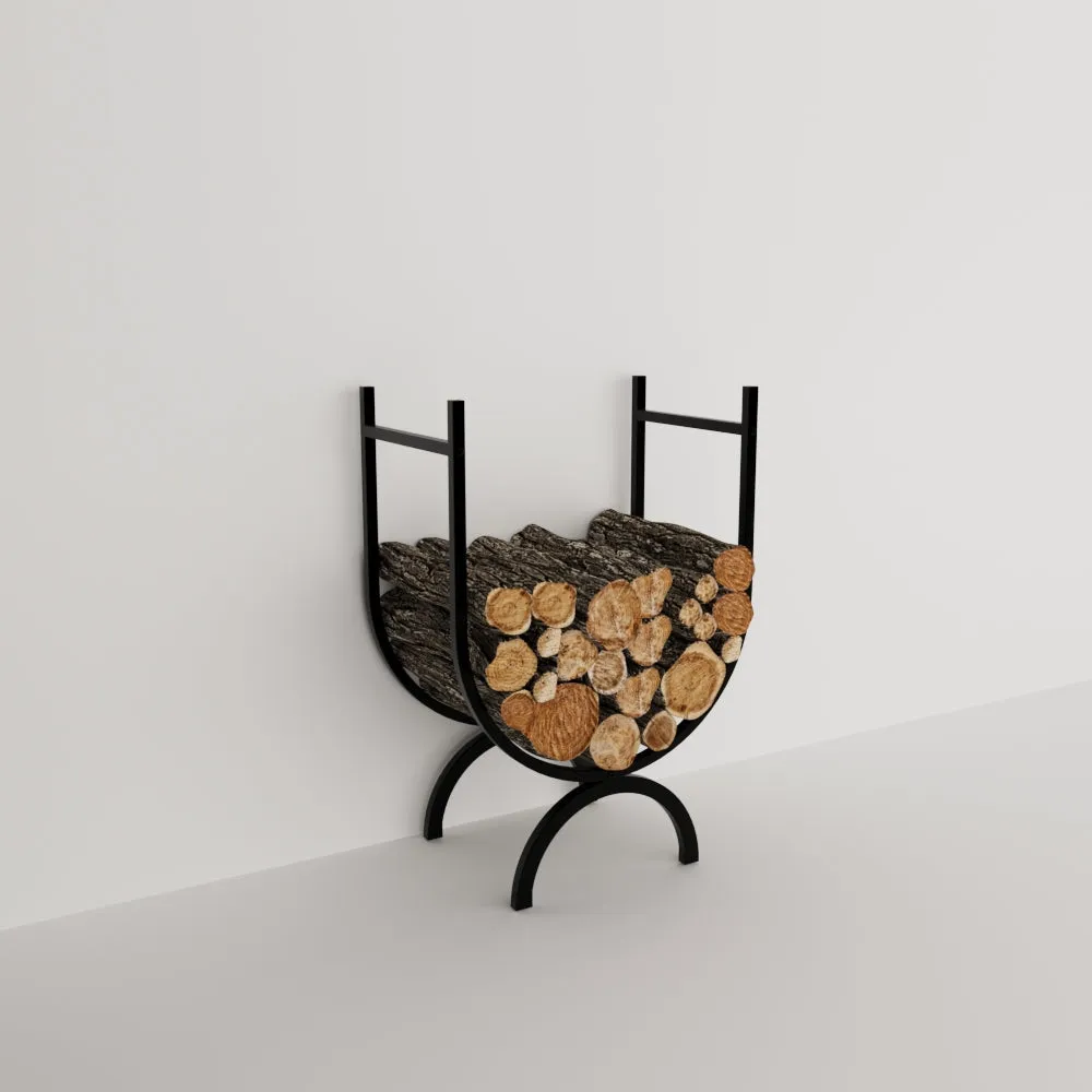 Oval Shaped Metal Log Holder