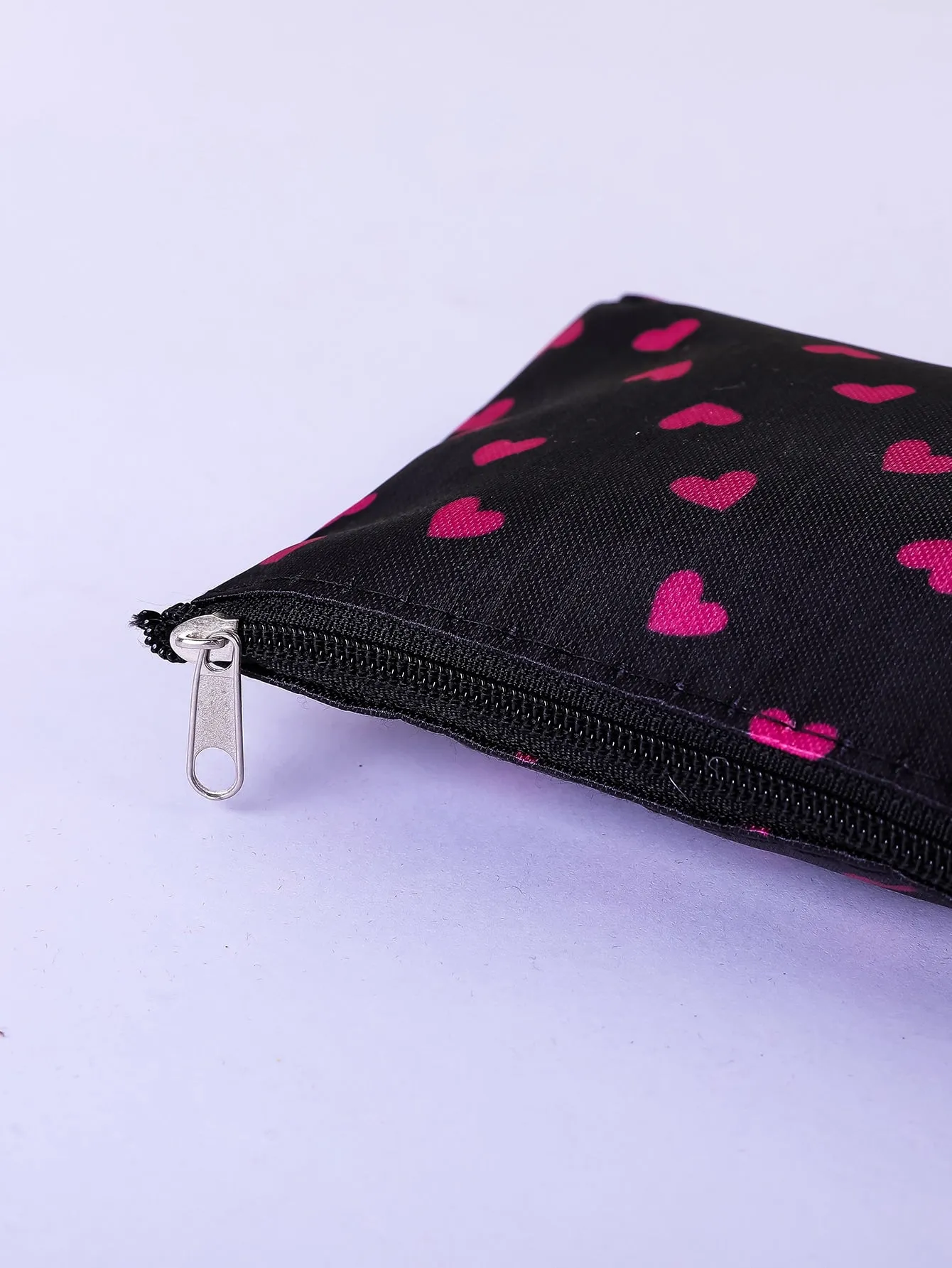 Pink Heart Makeup Bag Cosmetic Organizer Toiletries Bag Makeup Organizer Zip