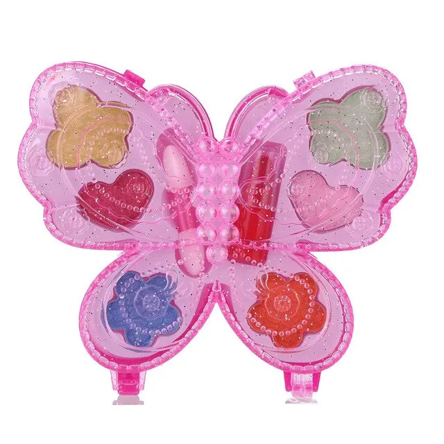 Portable Butterfly Princess Girl's Washable Makeup Toy