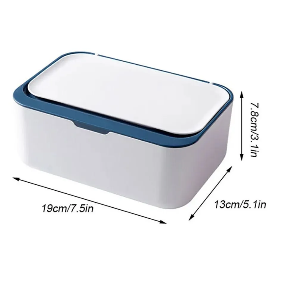 PORTABLE TISSUE STORAGE BOX WITH LID