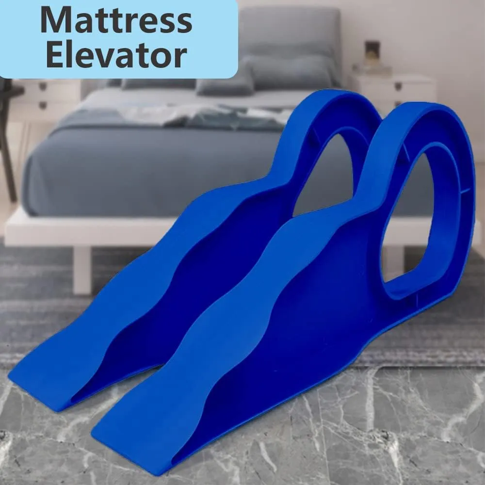 " EZUK™ Brand" Plastic (Pack of 2) Mattress Lifter Tool 2 In 1 Bedsheet Tucker Tool Bedsheet Mattress Lifter Stand Bed Lifter Helps Lift And Hold Mattress Wedge (Multi-color)