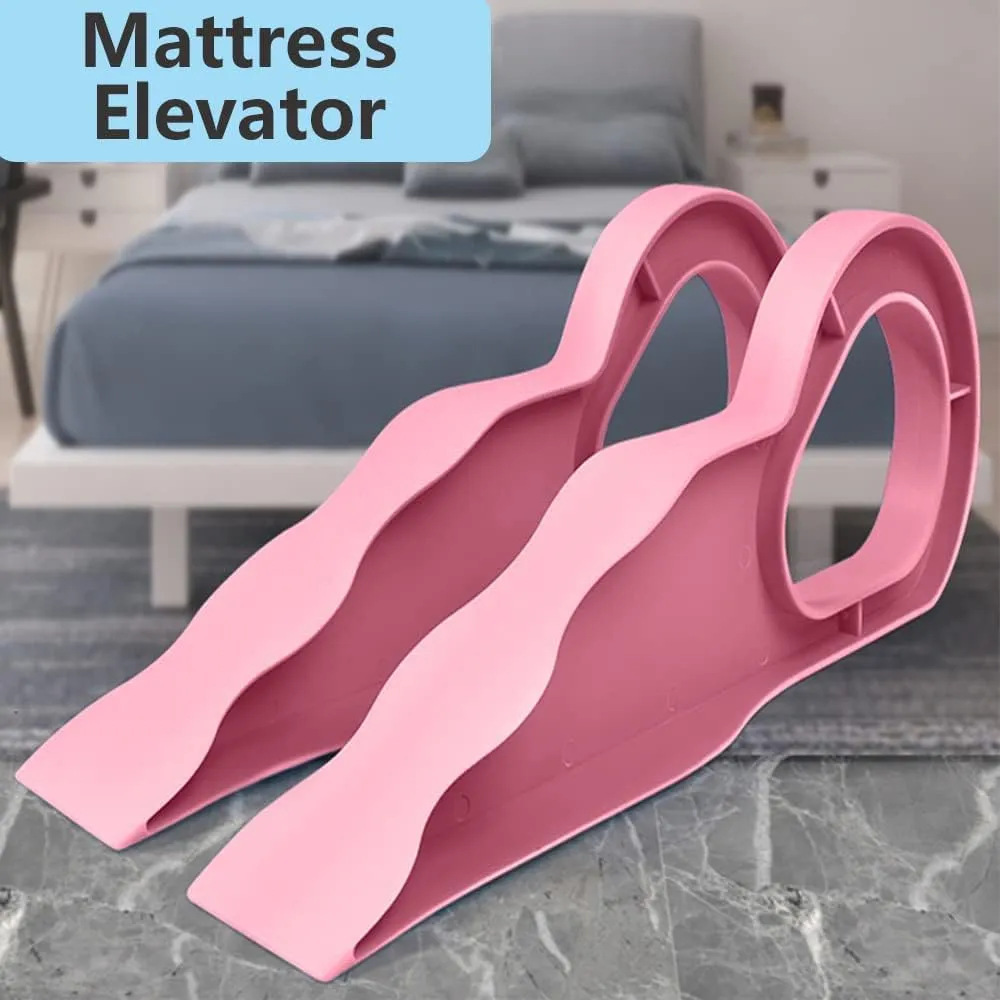 " EZUK™ Brand" Plastic (Pack of 2) Mattress Lifter Tool 2 In 1 Bedsheet Tucker Tool Bedsheet Mattress Lifter Stand Bed Lifter Helps Lift And Hold Mattress Wedge (Multi-color)