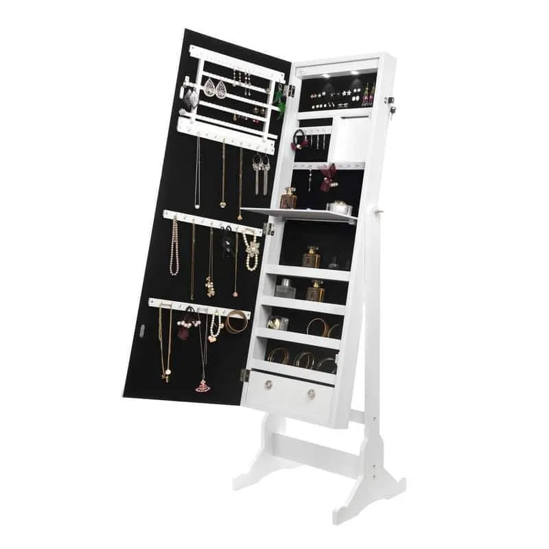 Radiant Cheval Mirror Jewelry Armoire