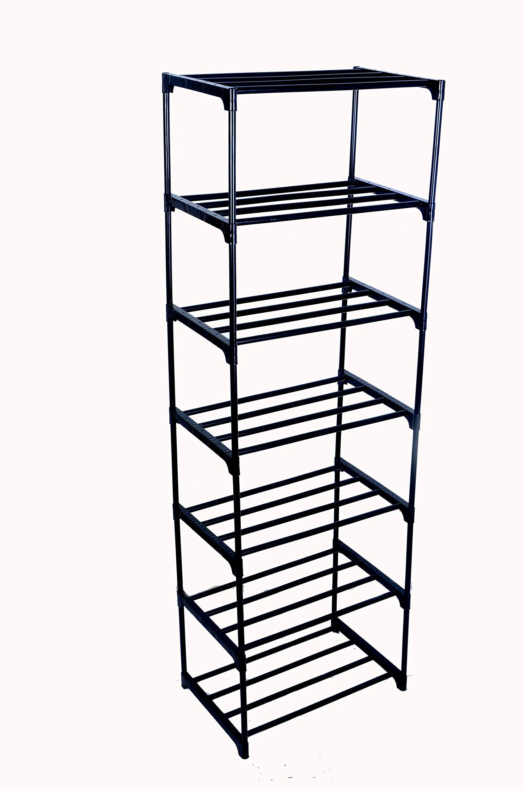 Reom Enterprise 7 Shelves Multi Purpose Heavy Duty Metal, Foldable Rack for, Book Shelf, Shoe Rack or Wardrobe