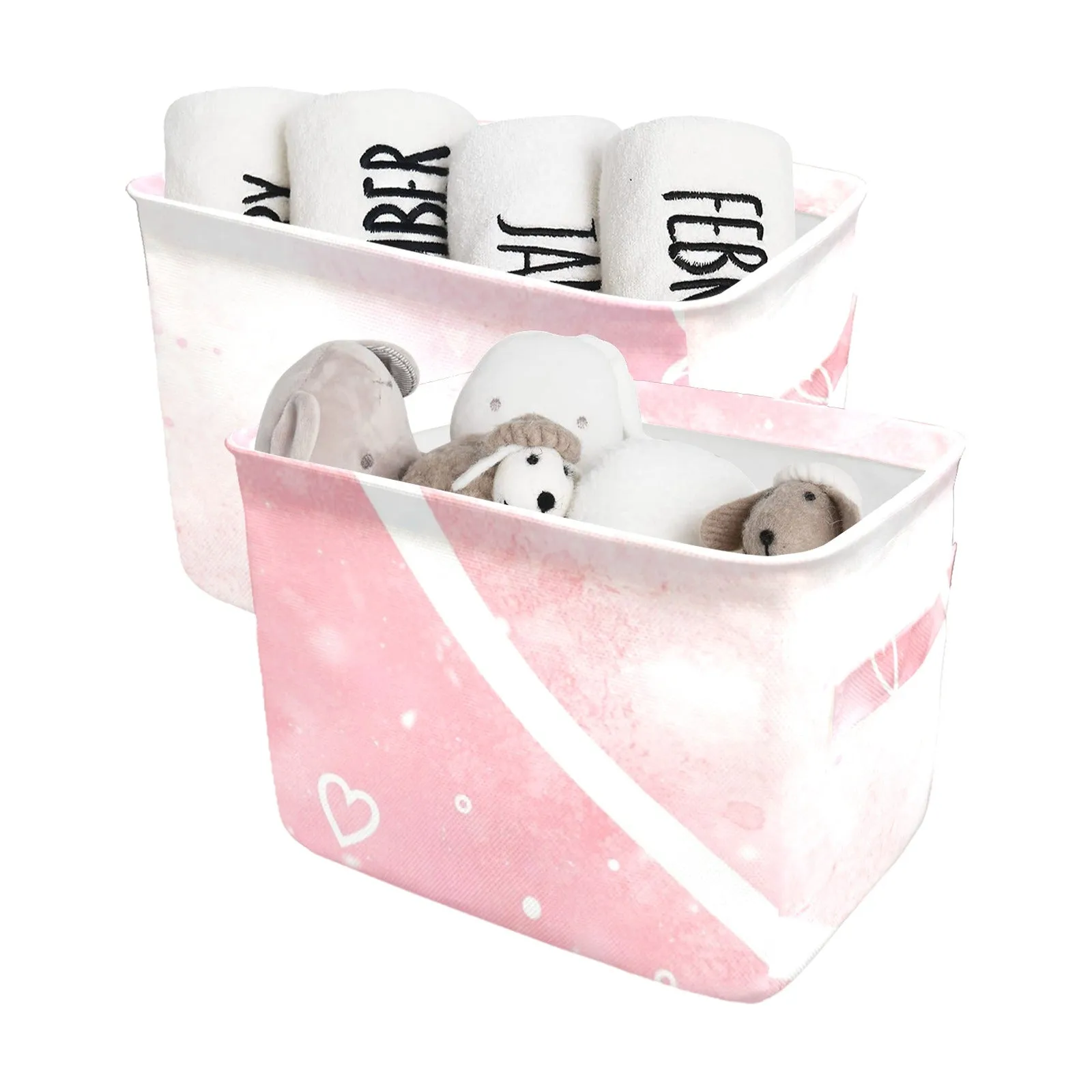 roses1 Fabric Storage Basket