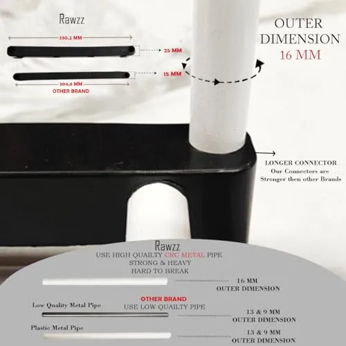 Shoe Rack for Home Metal Pipes, multiputpose Rack (with Wheels, 6 Layer)