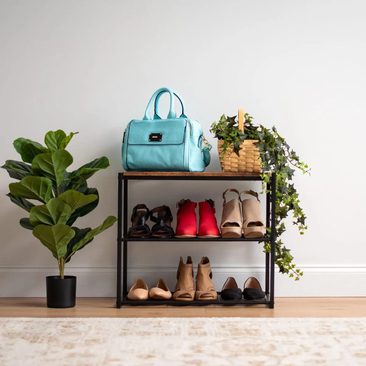 Shoe Storage Organizer with Shelf