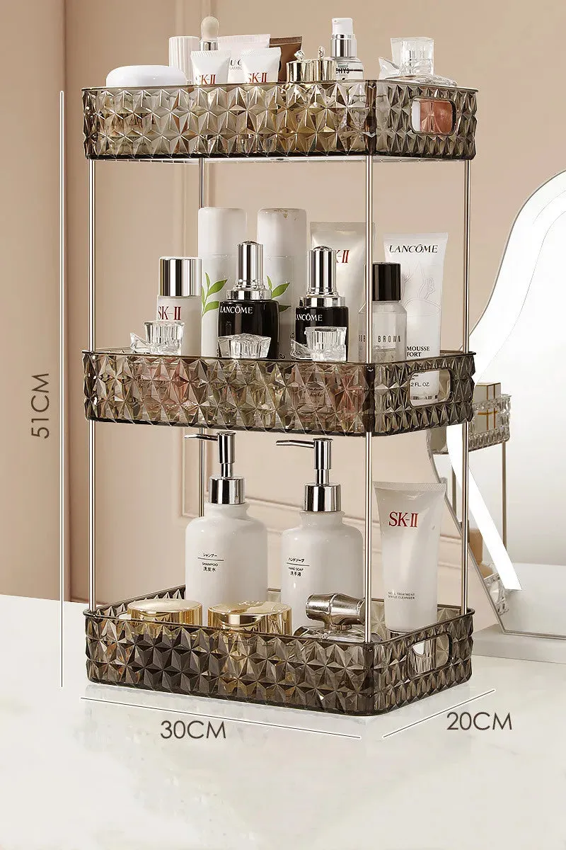 SINOTAO  -  Acrylic Storage Organizer Shelf Of Bathroom Home Kitchen Makeup Skincare Shampoo Lipstick Tabletop Holder Cosmetic Desk Rack