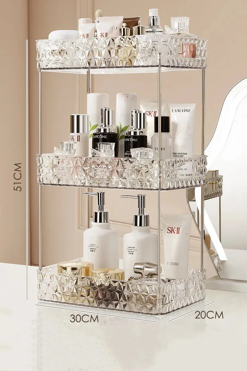 SINOTAO  -  Acrylic Storage Organizer Shelf Of Bathroom Home Kitchen Makeup Skincare Shampoo Lipstick Tabletop Holder Cosmetic Desk Rack