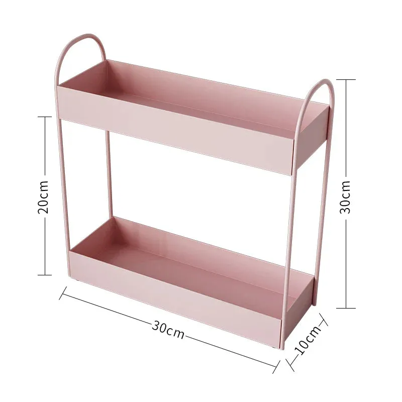 SINOTAO  -  Bathroom Storage Rack Large Capacity Double Iron Art Nordic Bathroom Rack Lipstick Perfume Storage Rack Cosmetics Storage Rack