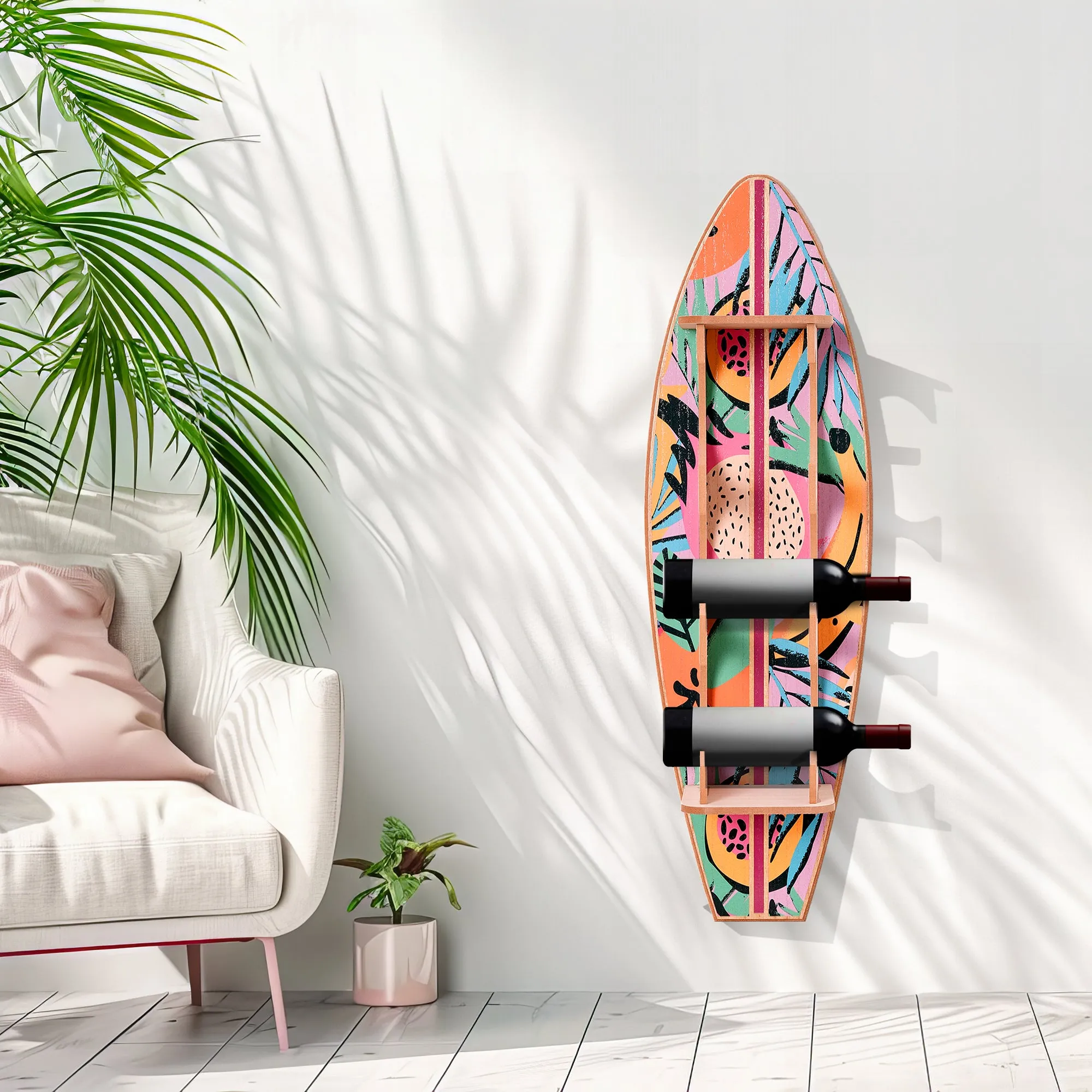 Tipsy Fruit Surfboard Wine Rack